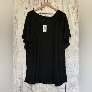 Torrid Black Blouse with Cutout Design